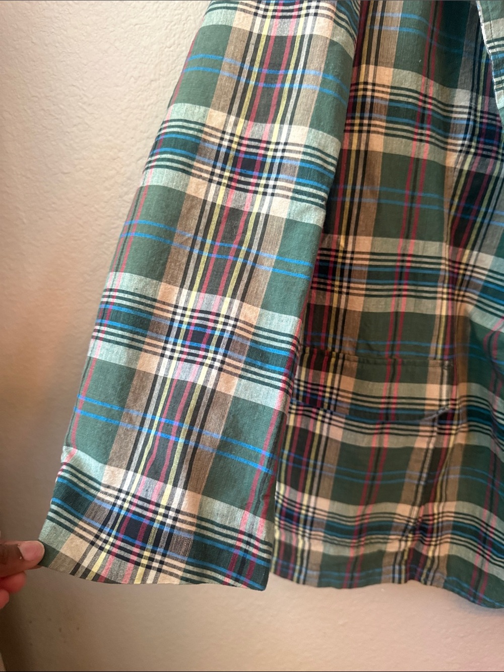 XL Vintage James River Traders Green Plaid Men's Sports Coat Blazer Jacket - Picture 3 of 11